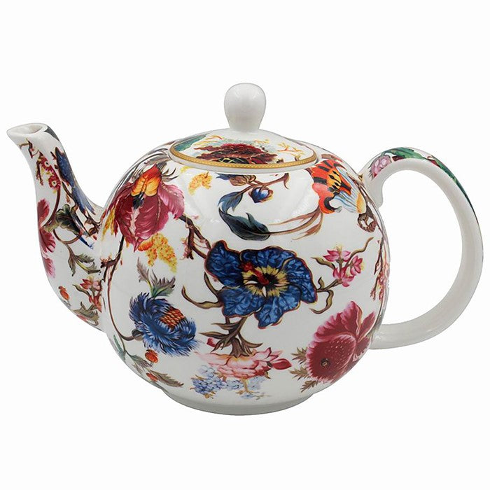 William Morris Anthina Floral  China Teapot - The Cooks Cupboard Ltd