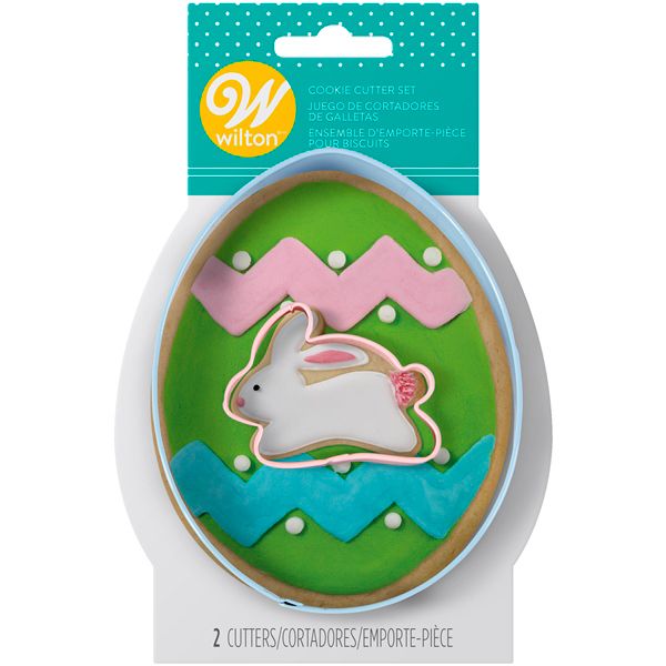 Wilton Easter Egg and Bunny Cookie Cutter Set - The Cooks Cupboard Ltd