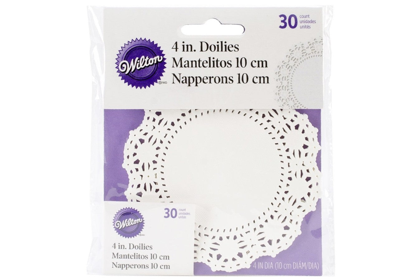 Wilton 4" Round Grease-Proof White Doilies - Pack of 30 - The Cooks Cupboard Ltd