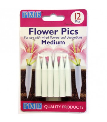 PME Medium Flower Pics / Florist Spike pack of 12 - The Cooks Cupboard Ltd