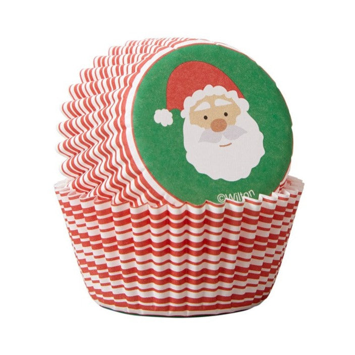 Wilton Mini Baking Cases - Santa - Pack of 100 - Ideal for Mini Cupcakes or Petit Fours