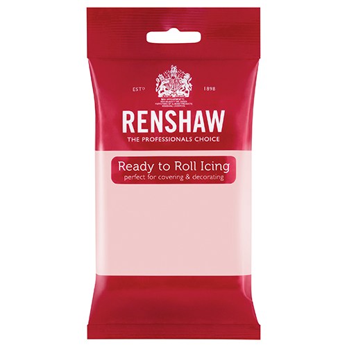 Renshaw Professional Sugar Paste Ready to Roll Icing - Baby Pink - 250g - The Cooks Cupboard Ltd