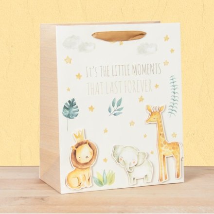 Little Moments Jungle Animal Theme Large Gift Bag
