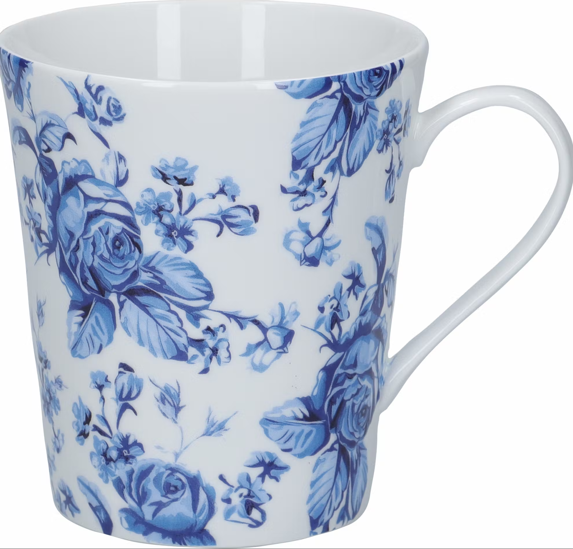 Mikasa Hampton Porcelain 330ml Blue Flower Conical Mug