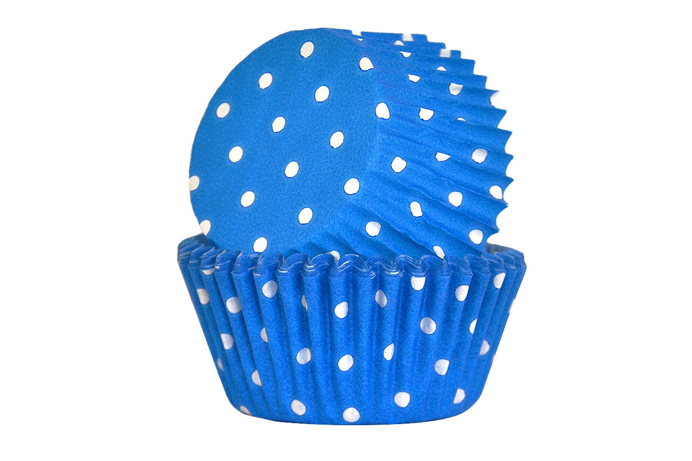 Polka Dot Paper Cupcake Baking Cases - pack of Approx 100 - Blue - Kate's Cupboard