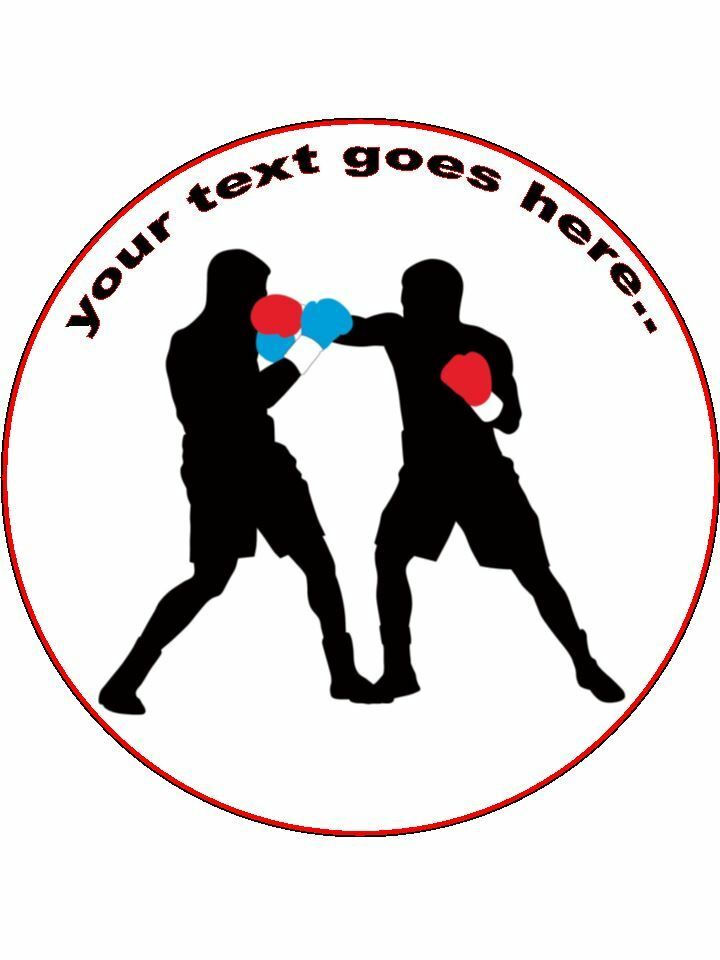 boxer Sport boxing fight Personalised Edible Cake Topper Round Icing Sheet - The Cooks Cupboard Ltd
