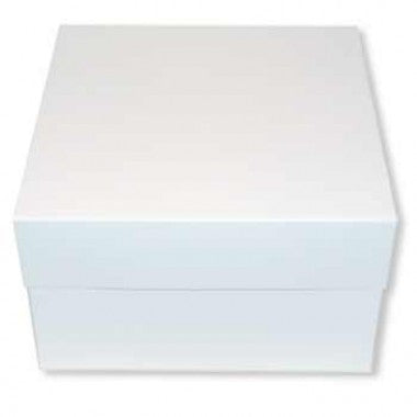 White Square Cake Box - Lid and Base 12"