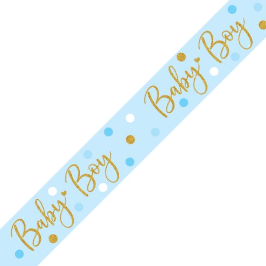 Baby Boy Blue and Gold Banner - 2.7m - Kate's Cupboard