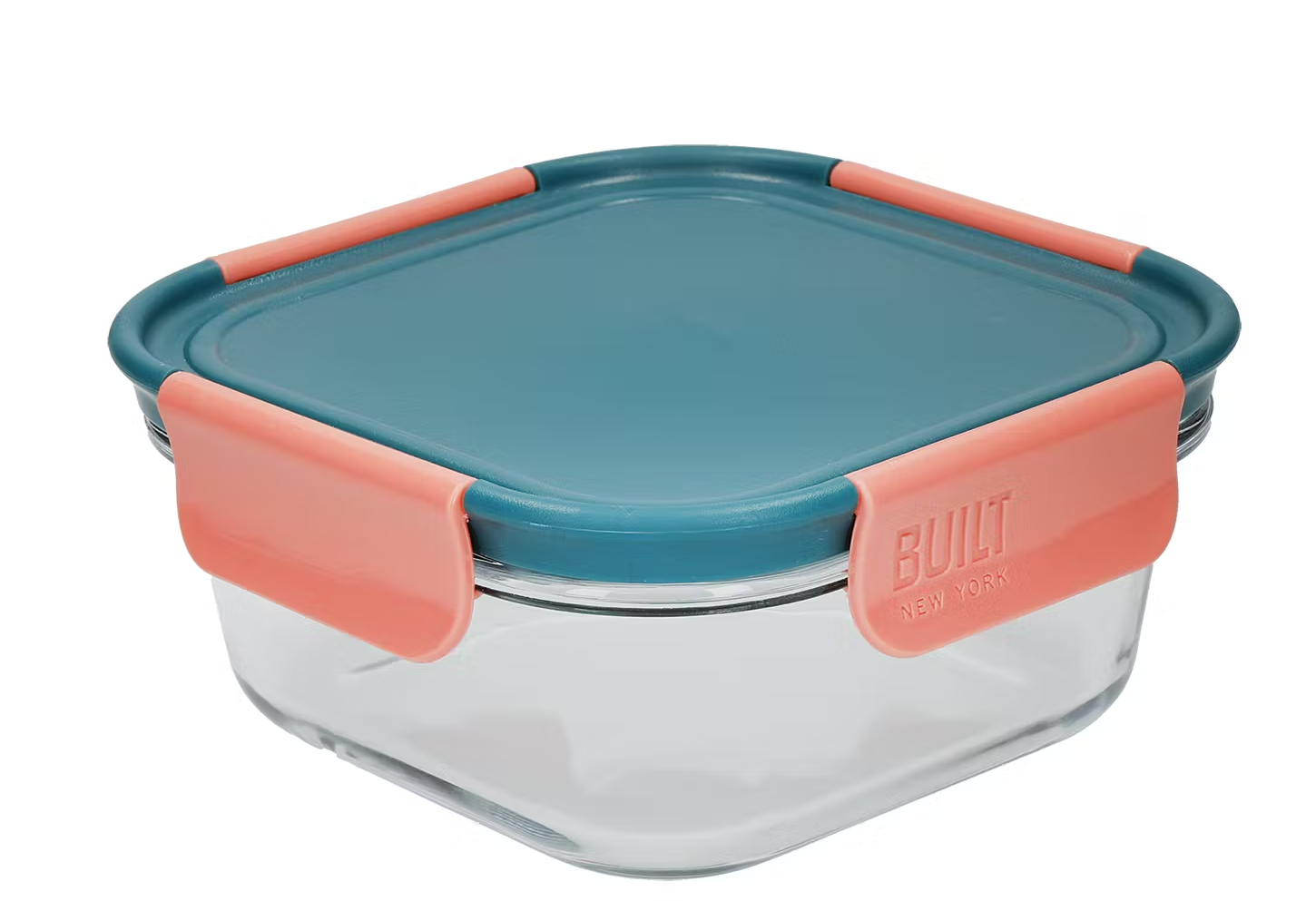 Built Tropics Glass 700ml Lunch Box with Clip Seal Plastic Lid