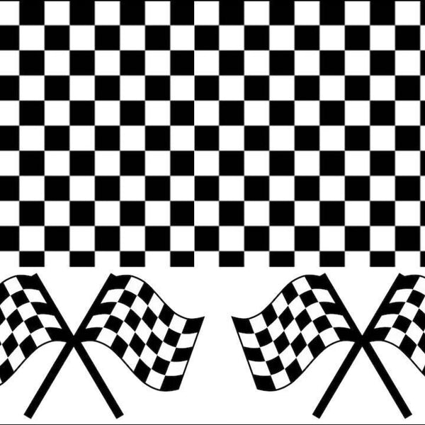 racing-flag-flag-black-white-check-checkered-chequered-edible-printed