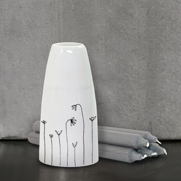 Ceramic Candle Holder with Daisy Detail - Kate's Cupboard