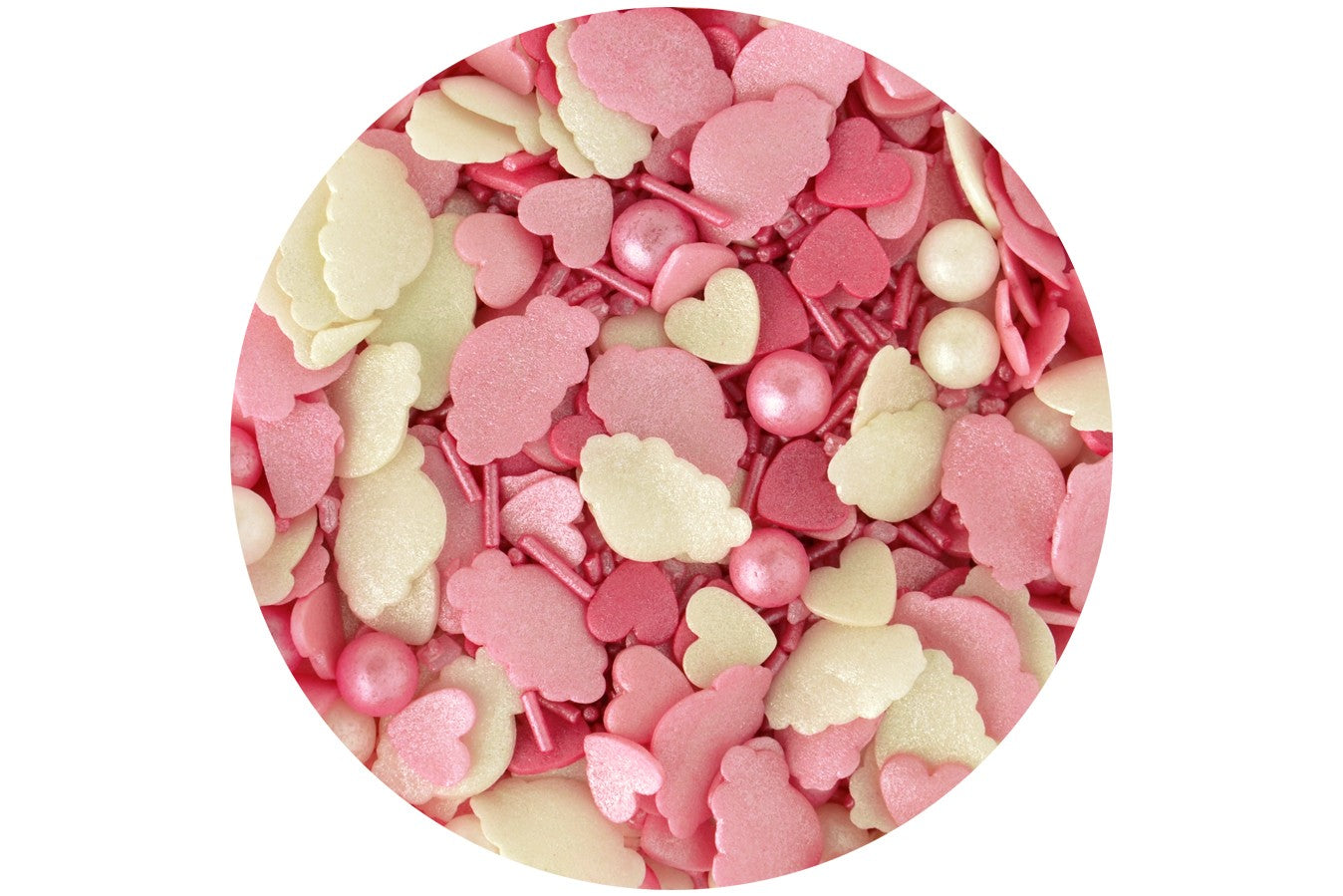 sprinkletti candy floss pink pretty edible sprinkles - The Cooks Cupboard Ltd