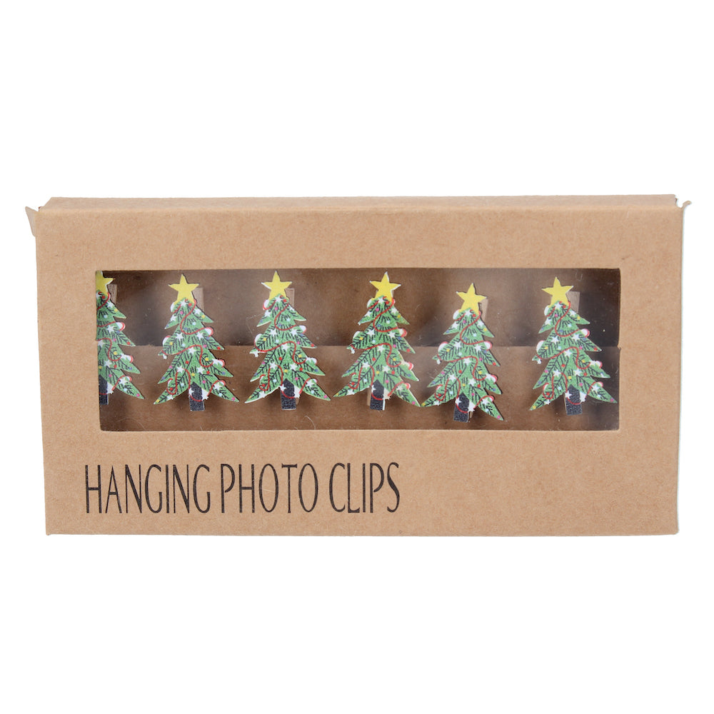 Christmas Tree Card or Photo Hanger on String - The Cooks Cupboard Ltd