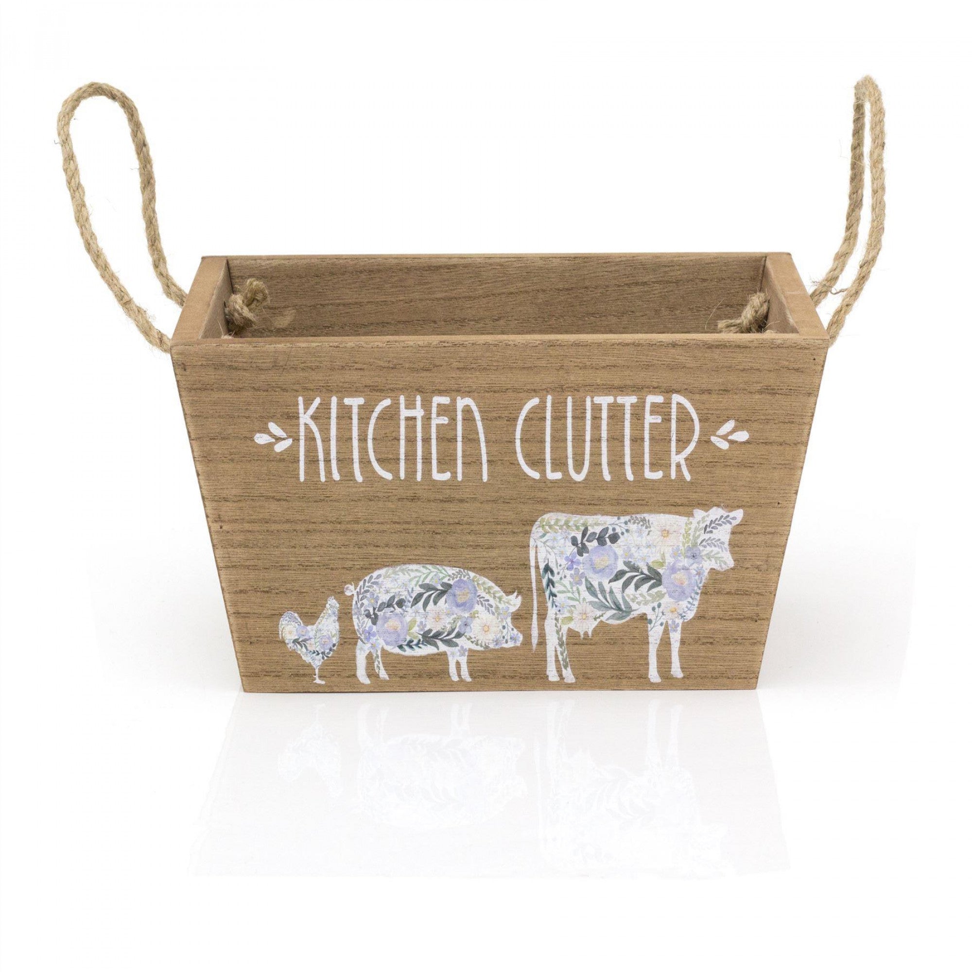 Kitchen Clutter Farm Theme Wooden Storage Crate - Kate's Cupboard