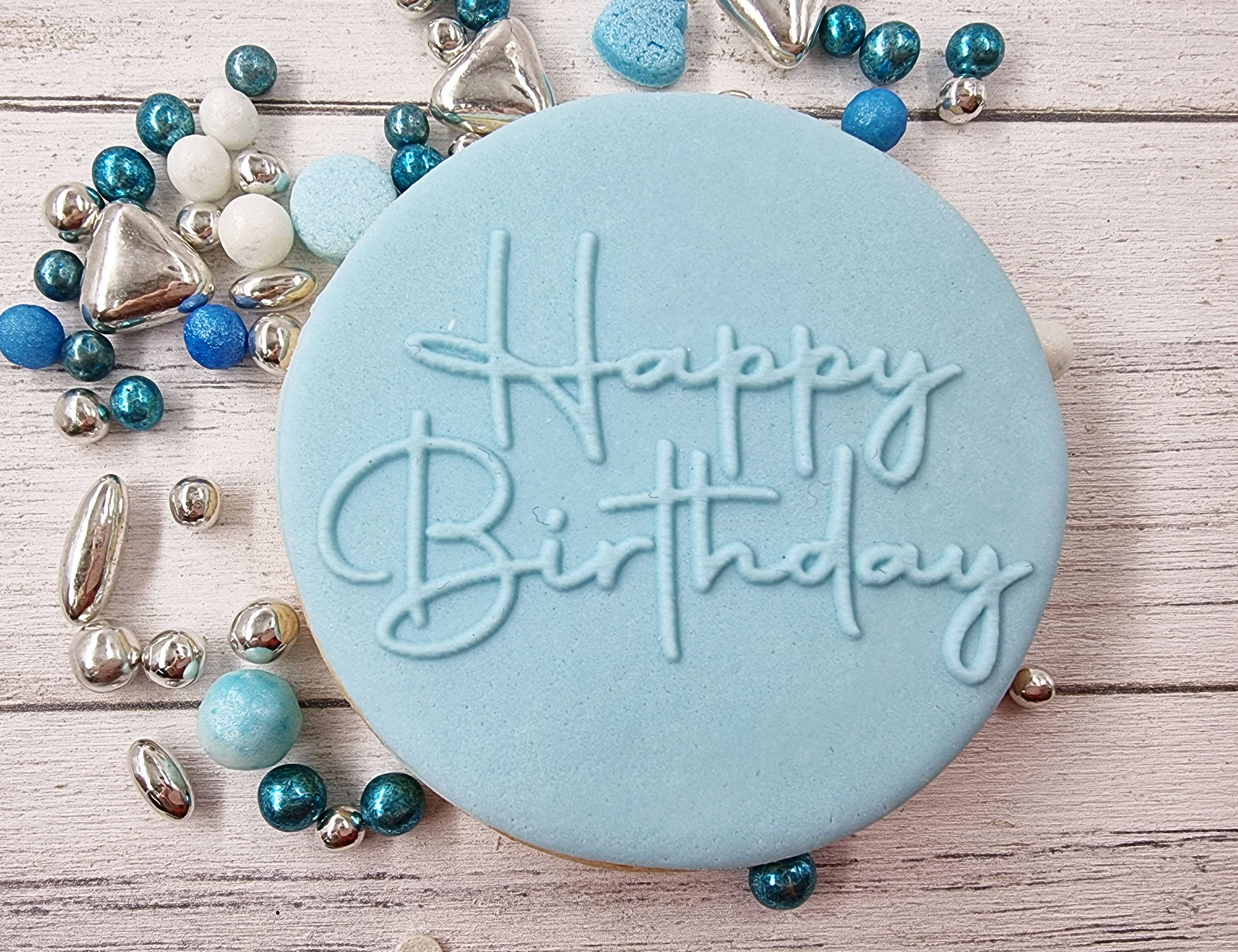 Make & Fun Happy Birthday Fondant Embosser, Cookie Debosser