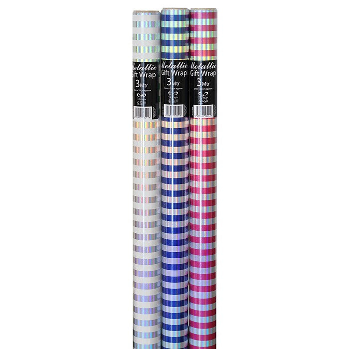 3m Rainbow Foil Stripe Wrap - Sold Singly - Choose Colour - The Cooks Cupboard Ltd