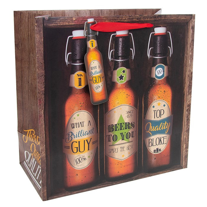 Beer Bag Square Gift Bag - The Cooks Cupboard Ltd
