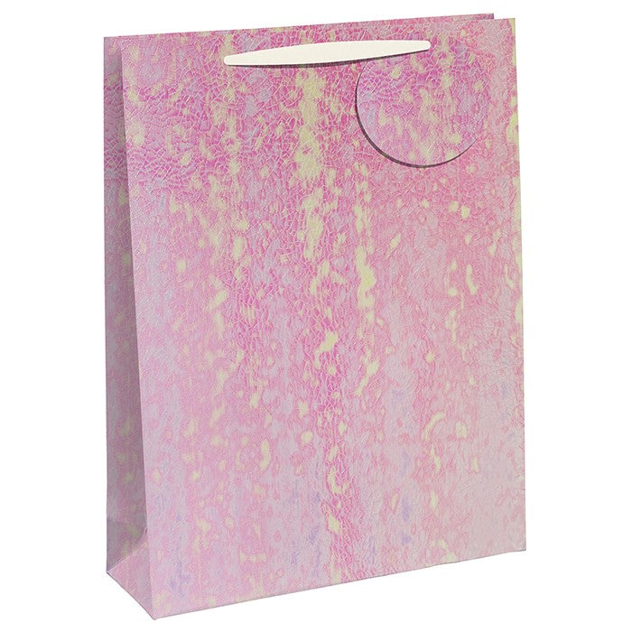 White Iridescent Embossed Perfume Gift Bag - The Cooks Cupboard Ltd