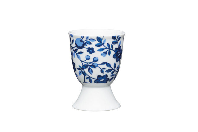 KitchenCraft Traditional Blue Floral Porcelain Egg Cup