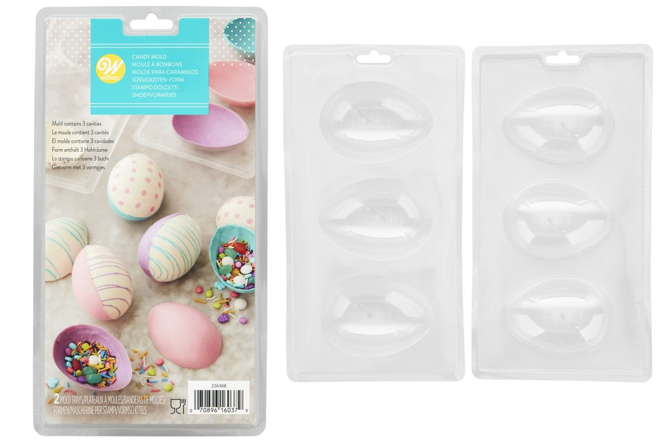 Wilton 3 Cavity 3D Easter Egg Chocolate Mould - Kate's Cupboard