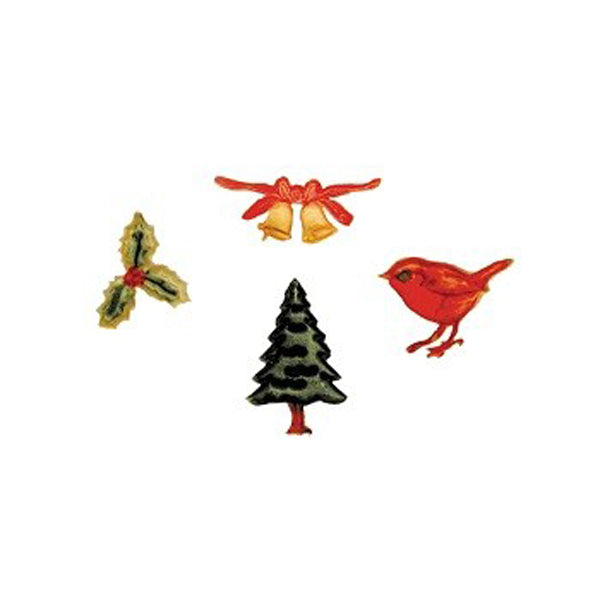 FMM embossing stamp set christmas/xmas 4 piece set - The Cooks Cupboard Ltd