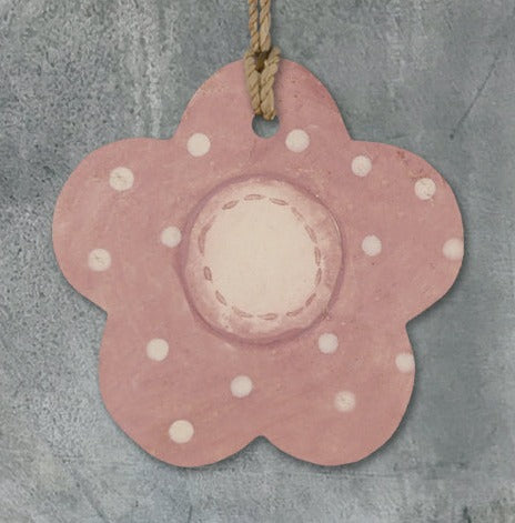 Dusky Pink Hanging Mini Flower on String - Kate's Cupboard