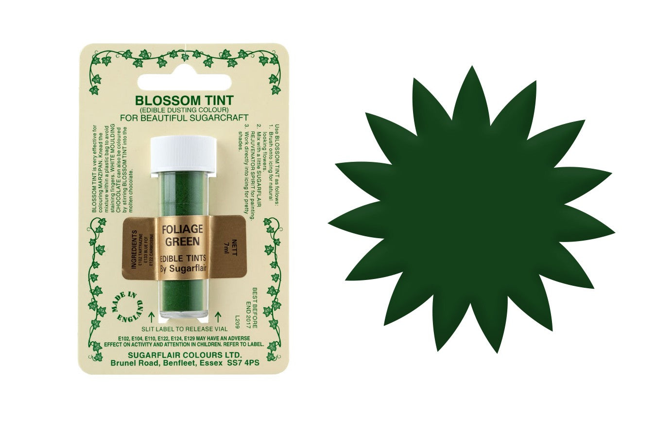 Sugarflair Blossom Tint Foliage Green - The Cooks Cupboard Ltd