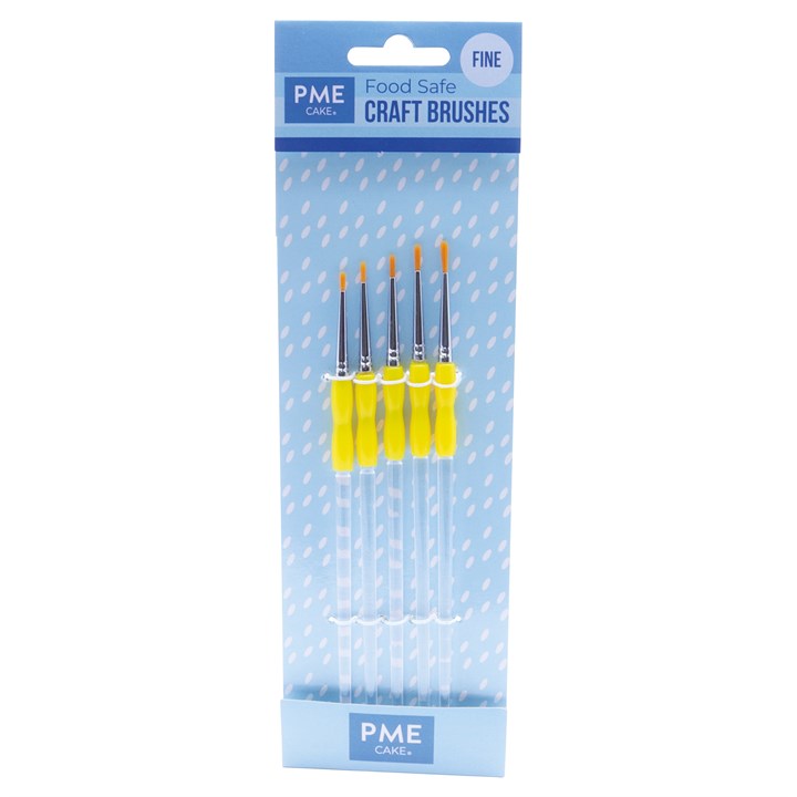 PME Fine Art Brush - Set of 5 Food safe Sugarcraft Detail Brush Brushes
