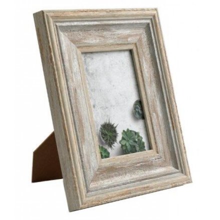 Washed Wooden Effect Photograph / Picture Frame 4" x 6" / 10cm x 15cm