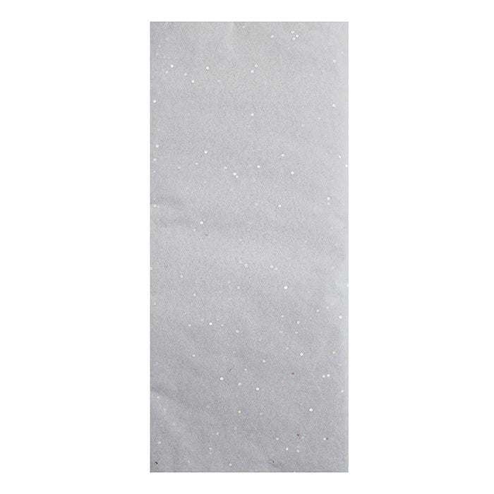 Glitter Tissue Paper Silver - Pack of 6 Sheets