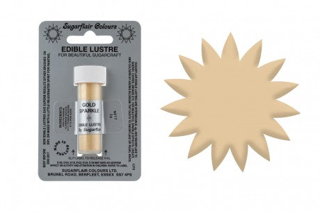 Sugarflair Edible Lustre Dust Gold Sparkle - The Cooks Cupboard Ltd