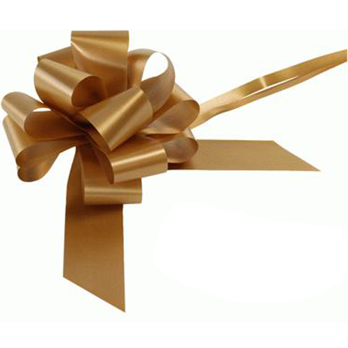 Gift Wrapping Pull Bow 50mm - Pack of Two - Gold