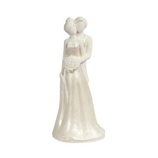 Hard Sugar Pearl Finish Bride and Groom Cake Topper Figurine - Kate's Cupboard