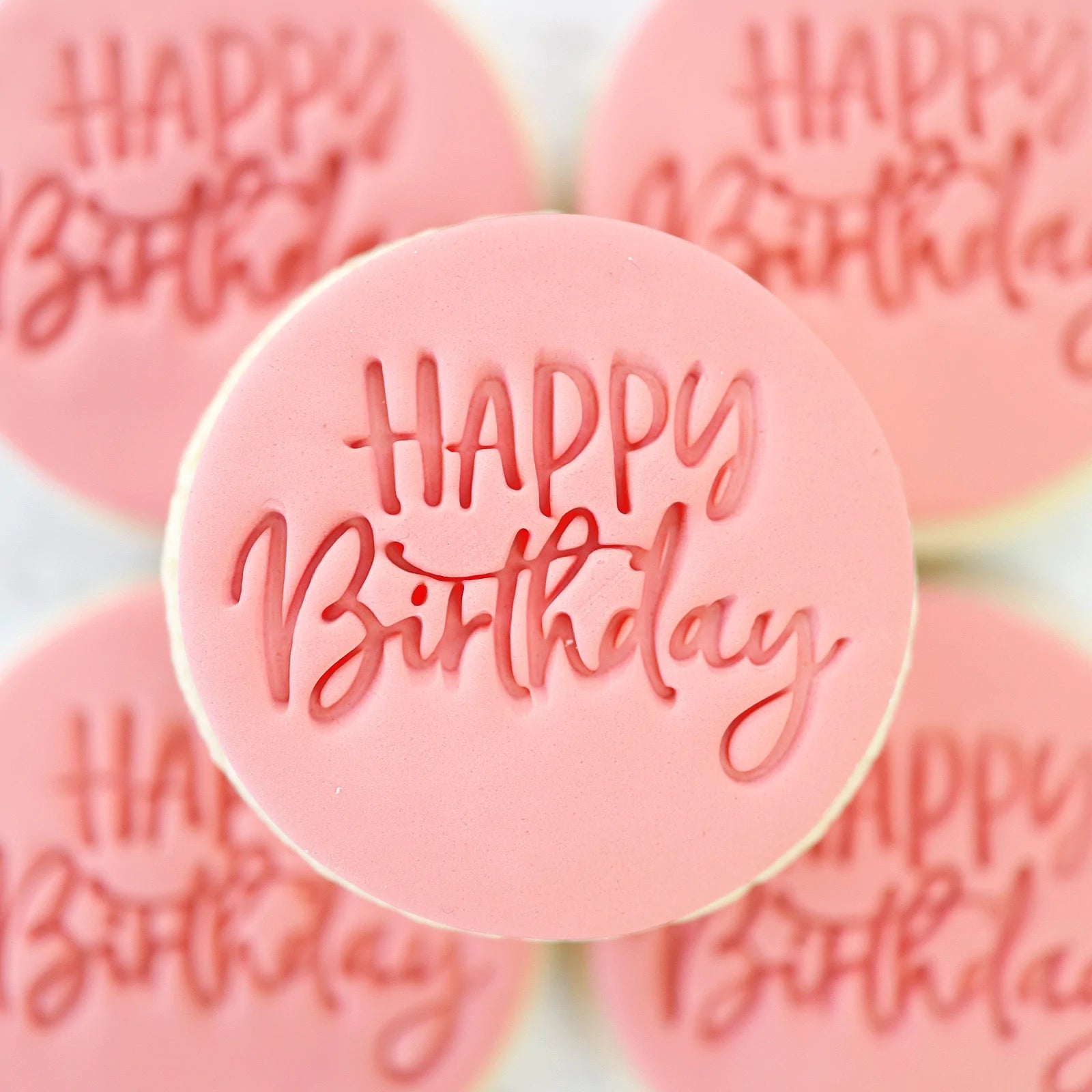 Sweet Stamp Cookie / Cupcake Embosser Press - Happy Birthday