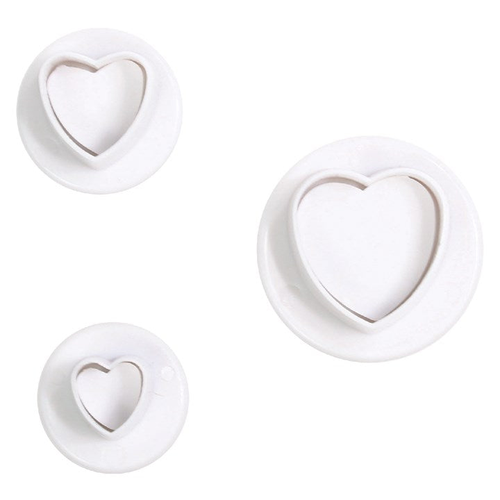 Cake Star Set of Three Heart Shape Plunger Cutters