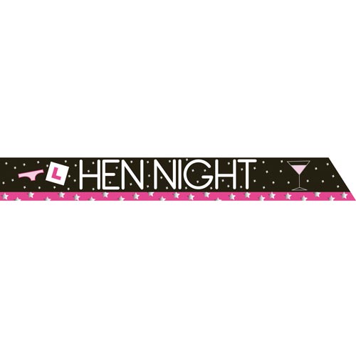 Hen Night Black & Pink Foil Sash - The Cooks Cupboard Ltd