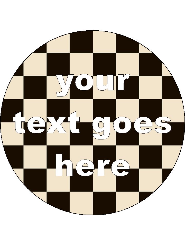 Chess Traditional Board Game Personalised Edible Cake Topper Round Icing Sheet - The Cooks Cupboard Ltd