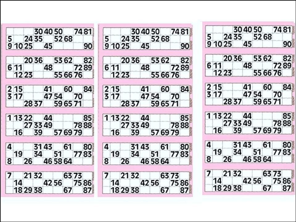 Bingo Tickets Books Slips Pink Edible Printed Cake Decor Topper Icing Sheet Toppers Decoration