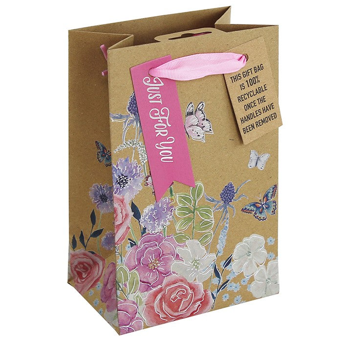Just for You Floral Butterfly Small / Perfume Gift Bag