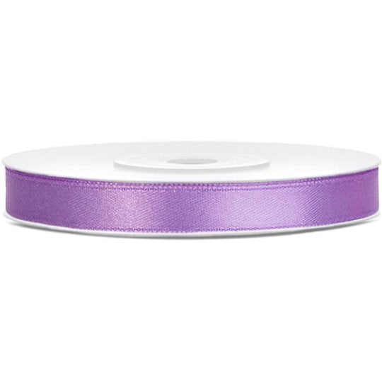 Satin Ribbon - 6mm Width - Lavender / Lilac - 25 Metre Roll