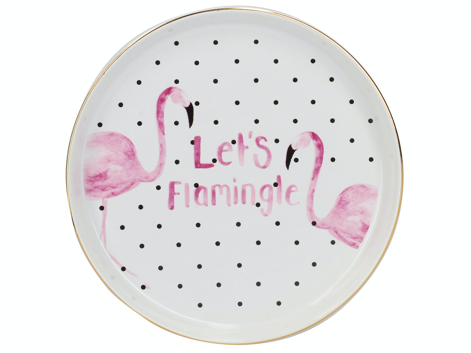 Flamingo Round Trinket Dish - The Cooks Cupboard Ltd