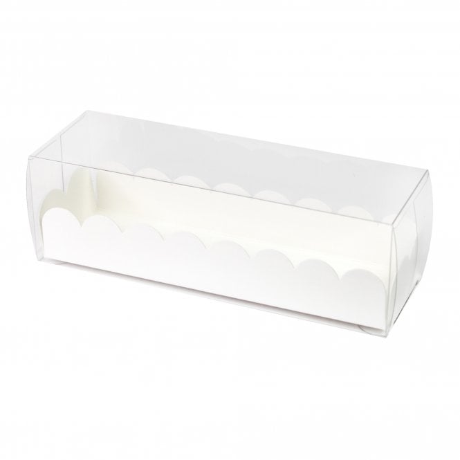 Clear Macaroon / Treat Box with Scallop Insert