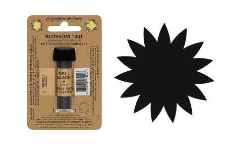 Sugarflair Blossom Tint Edible Dust Dusting Colour - Matt Black - Kate's Cupboard