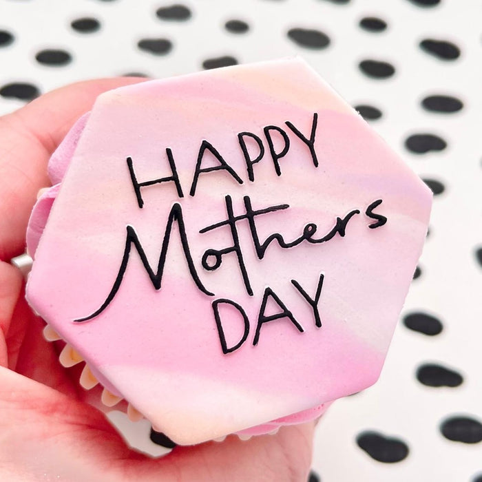 Sweet Stamp OUTboss Outbossing Sugarcraft Stamp - Happy Mothers Day Wish Upon a Cupcake - Kate's Cupboard