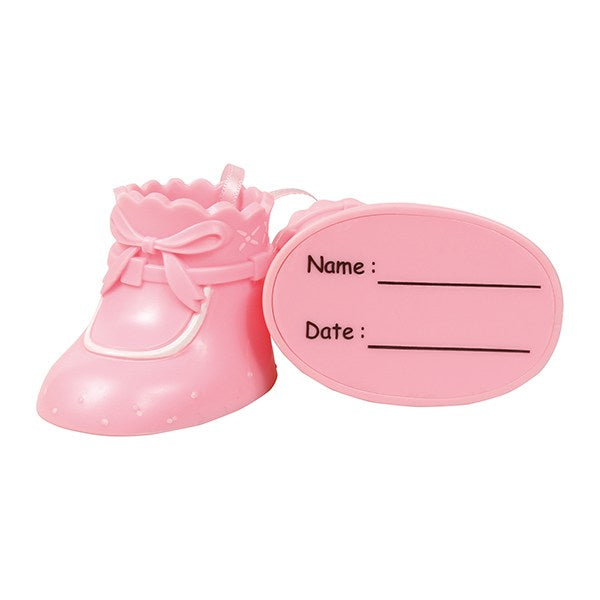 Cake Star Plastic Topper - Baby Booties Pink perfect for a new baby or a baby shower - The Cooks Cupboard Ltd