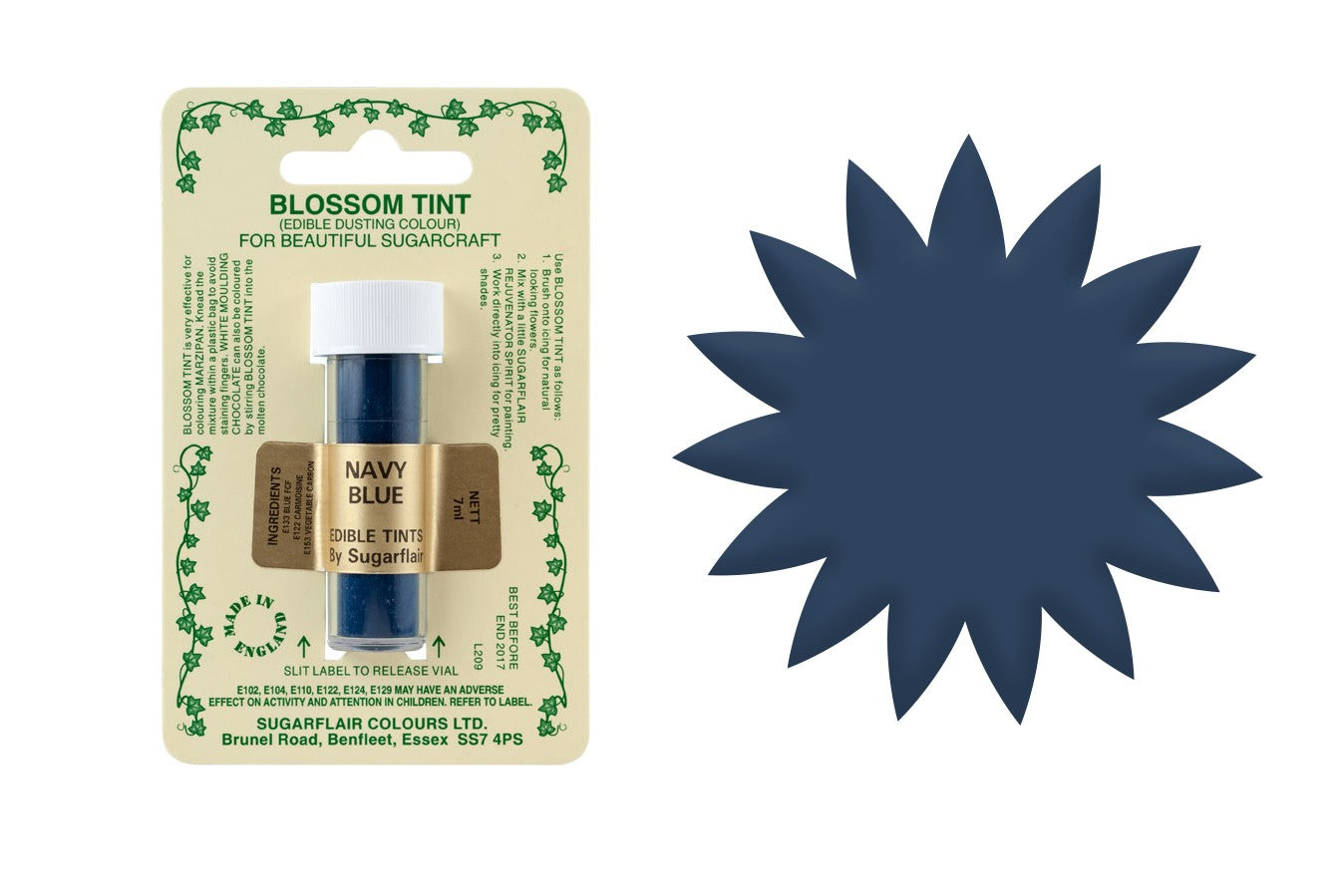 Sugaflair Edible Tint Navy Blue - The Cooks Cupboard Ltd