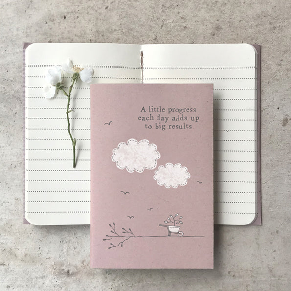 A little Progress each day adds up to Big Results Small Note Book - Kate's Cupboard