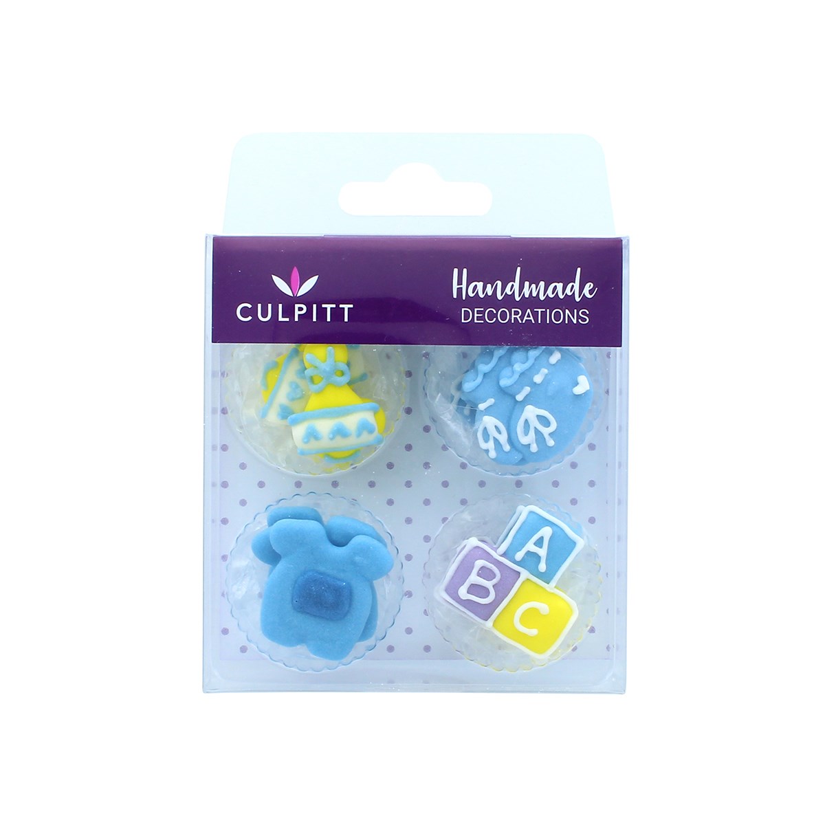 Blue ABC Baby Sugar Decorations Edible Pipings - Kate's Cupboard