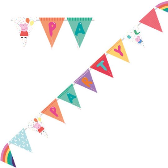 Peppa Pig Pennant Party Bunting Decoration 3.3 Metres
