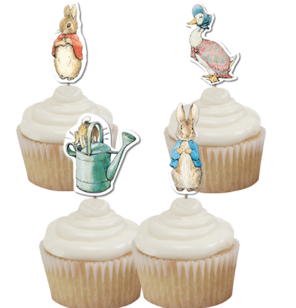 Peter Rabbit Set of 12 Cupcake Toppers - The Cooks Cupboard Ltd